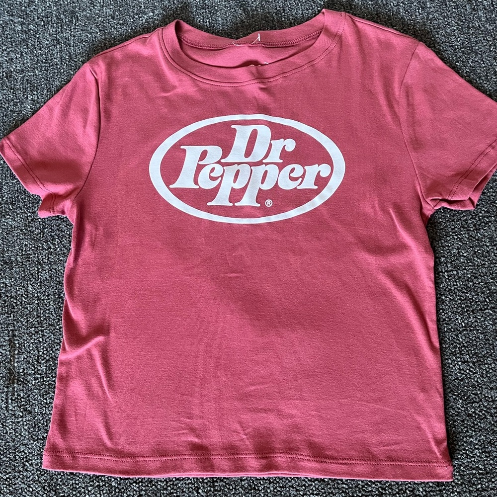 Viral Tik Tok Dr Pepper Large Cropped Tee
